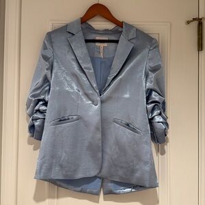 Cinq à Sept Metallic Blue Jacket